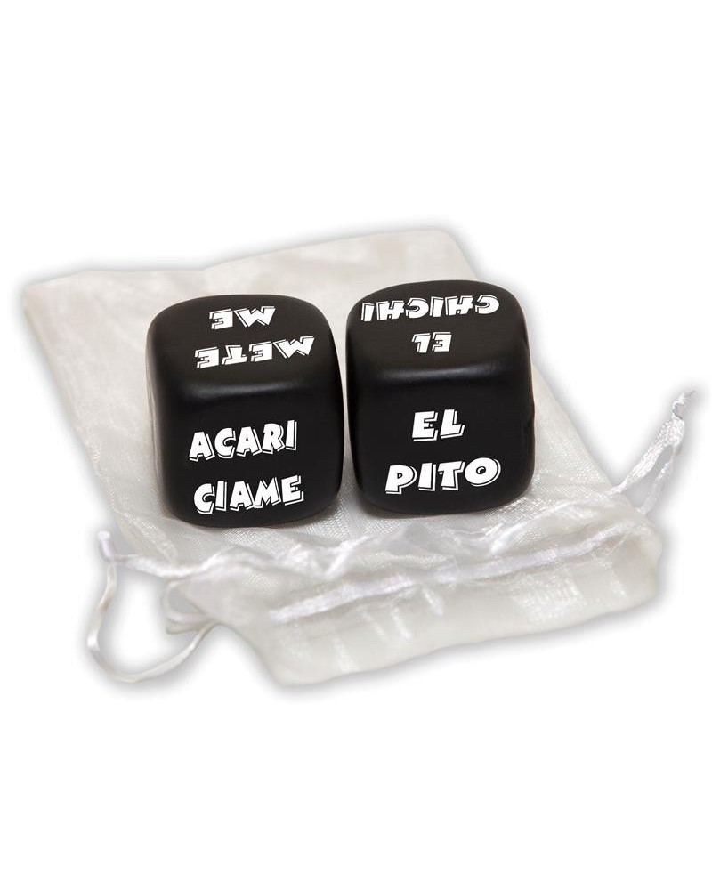 set of 2 dice kiss me