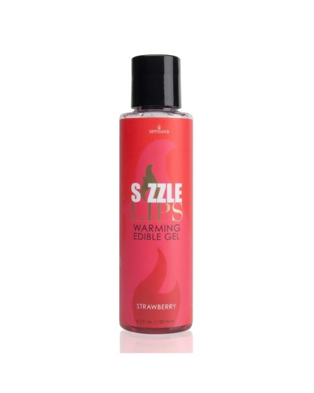 sizzle lips edible warming gel strawberry 125 ml
