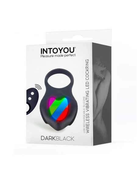 darkblack vibrant ring with led remote control usb silicone