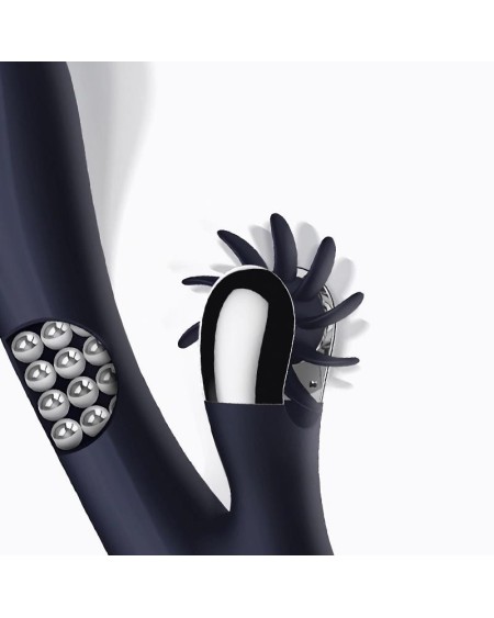 royalspace vibe with rotating tongues and 360o internal beads blue