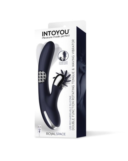 royalspace vibe with rotating tongues and 360o internal beads blue