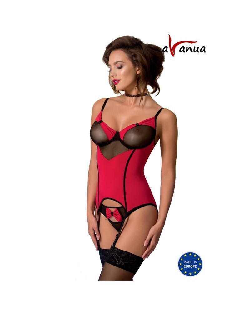 valentin corset redblack