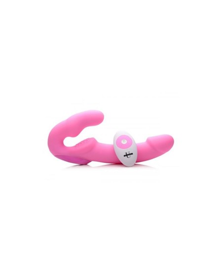 urge strapless strap-on vibrator rose