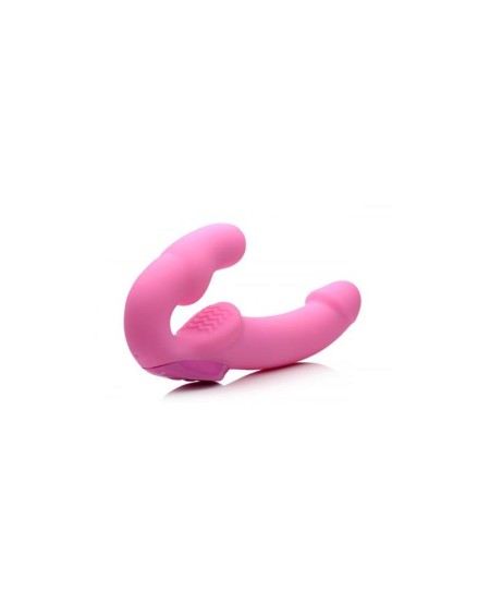 urge strapless strap-on vibrator rose