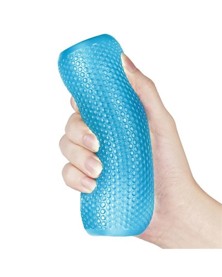 male masturbator double side stroker blue