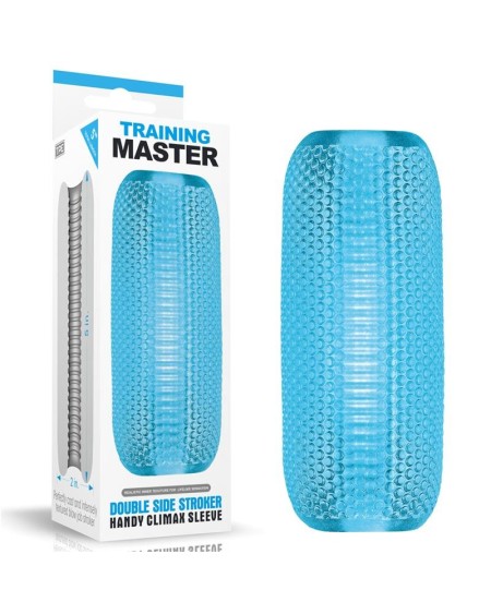 male masturbator double side stroker blue