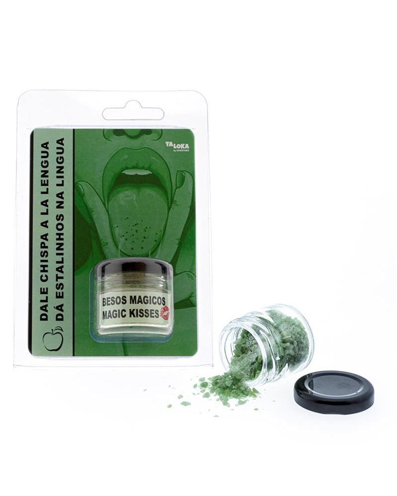 give a twist to the tongue green apple flavor caramel with movement