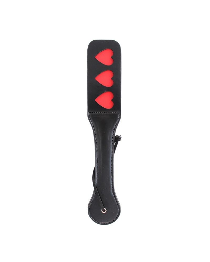vegan leather paddle with hearts 32 cm