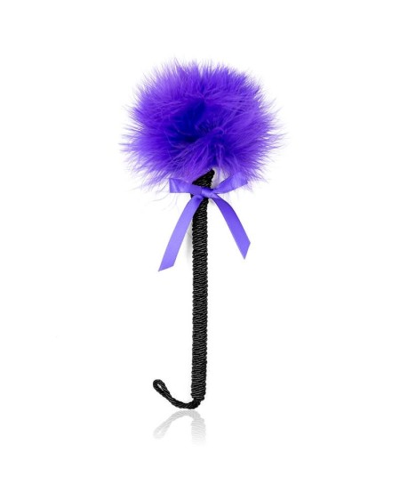 feather tickler with bow 25 cm violet