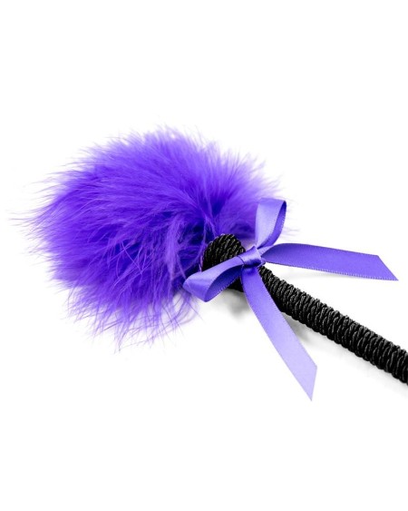feather tickler with bow 25 cm violet