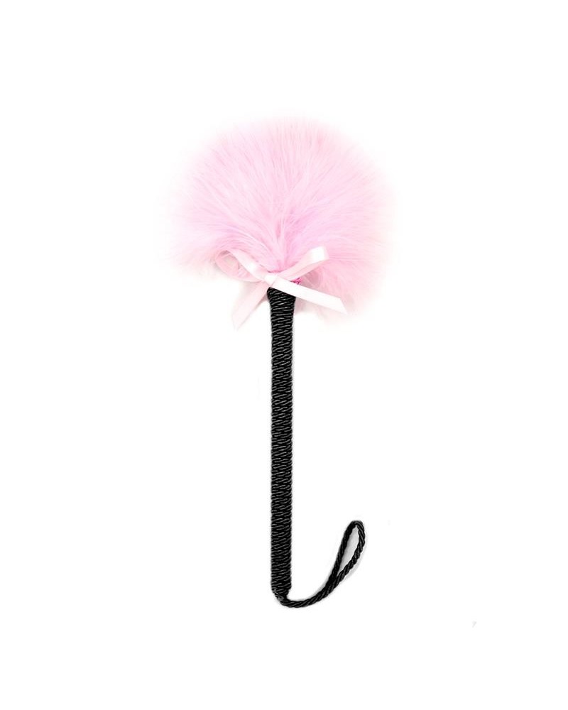 feather tickler with bow 25 cm rose