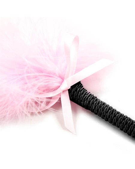 feather tickler with bow 25 cm rose