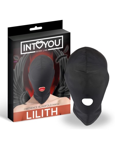 lilith incognito mask with opening in the mouth noir