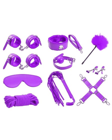 bondage set 10 pieces violet