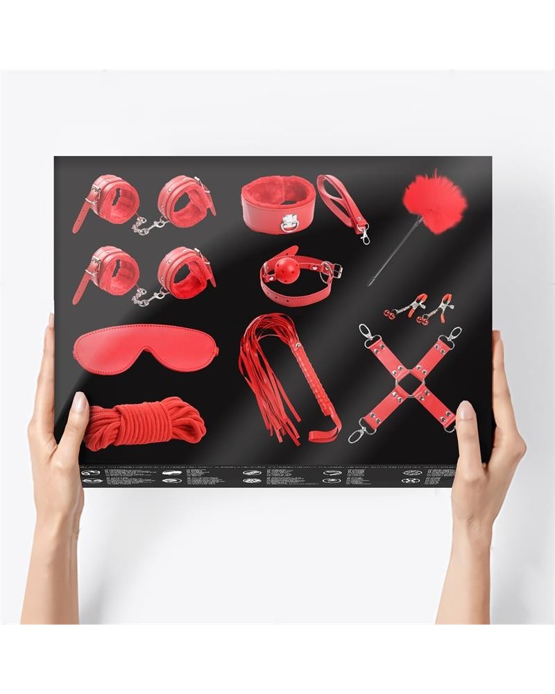 bondage set 10 pieces red