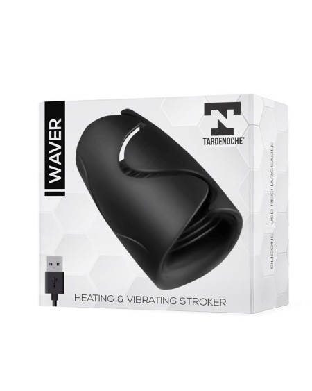 waver male masturbator heat and vibration function flexible usb sil...