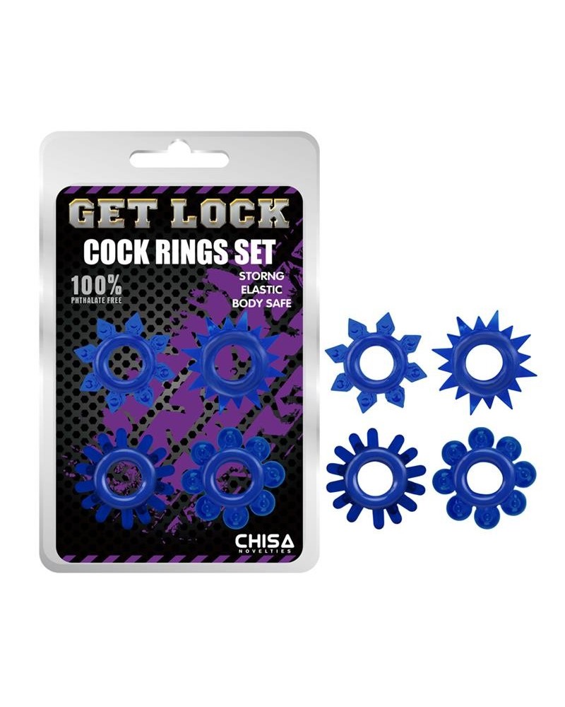 cock rings set-blue