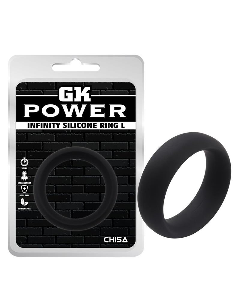 infinity silicone ring l noir