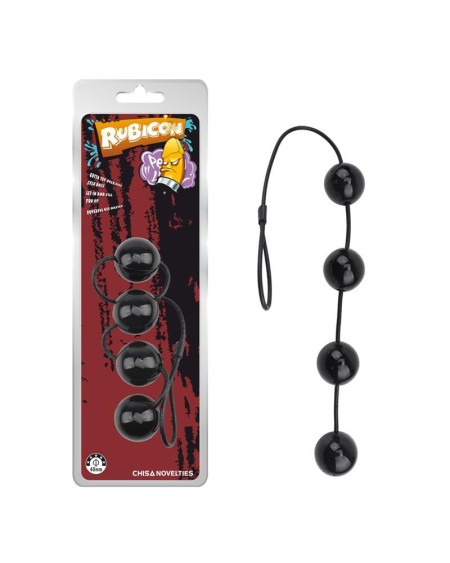 anal and vaginal balls 55 x 4 cm noir