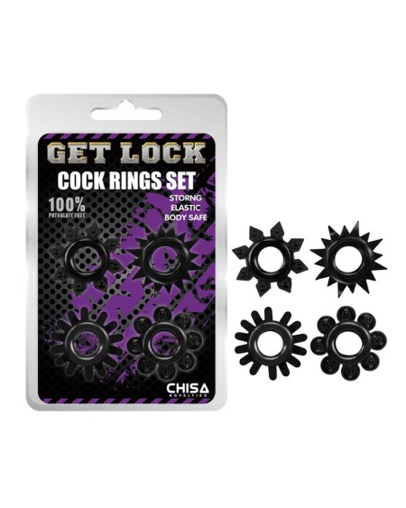 cock rings set-black