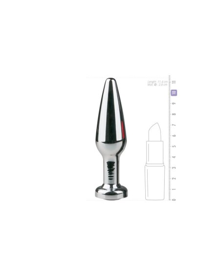 metal butt plug no. 9 - silverclear