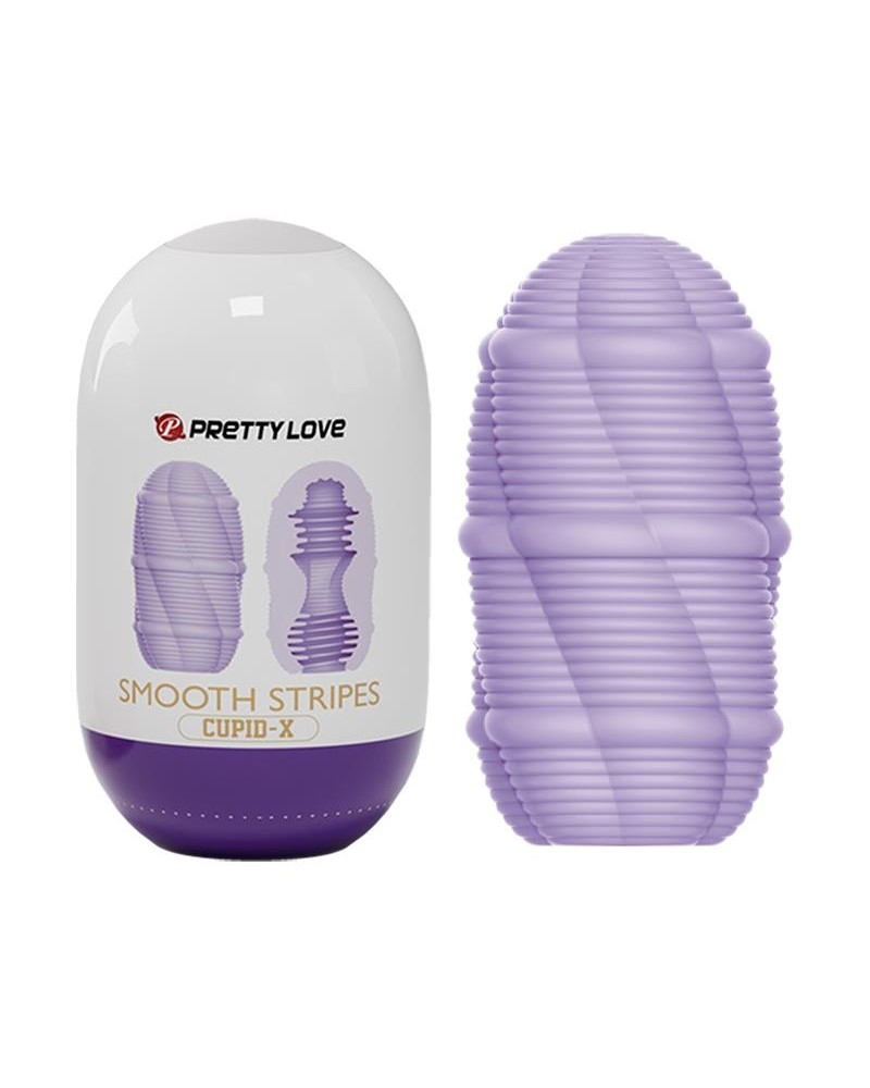 smooth stripes cupid-x masturbator egg