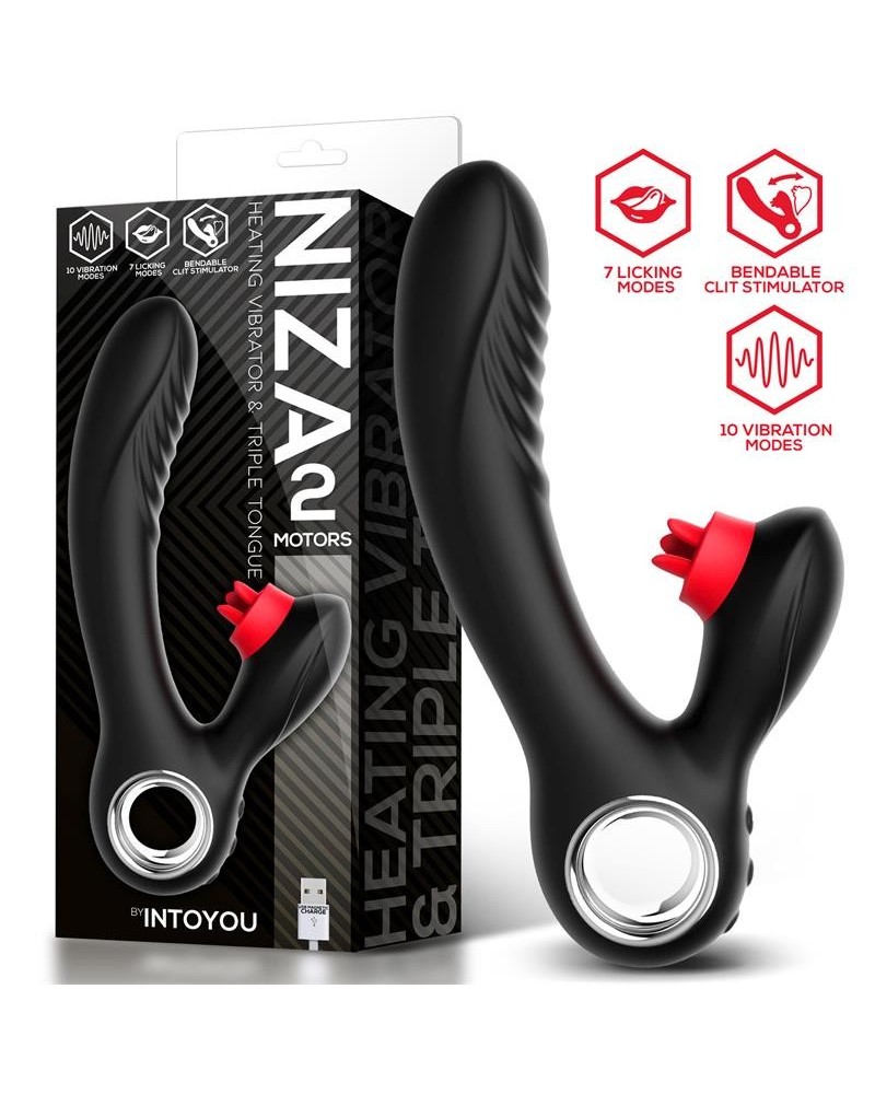 niza vibe with heating and clitoris triple tongue