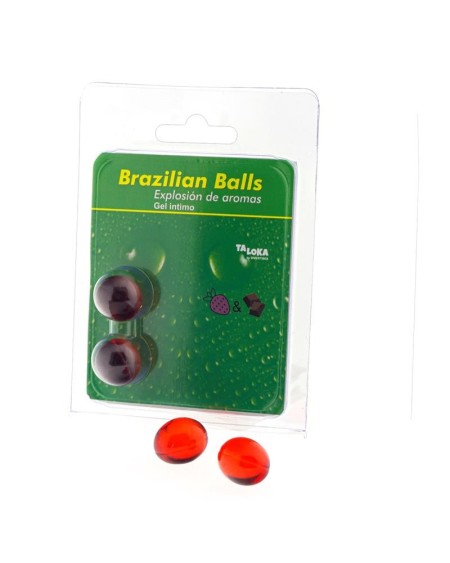 set 2 brazilian balls strawberry and chocolate aroma