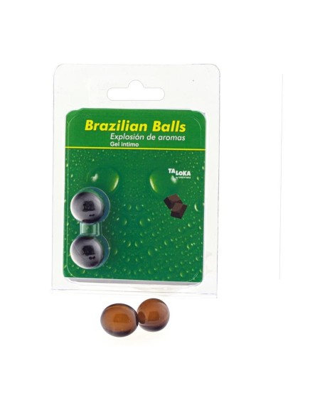 set 2 brazilian balls chocolate aroma