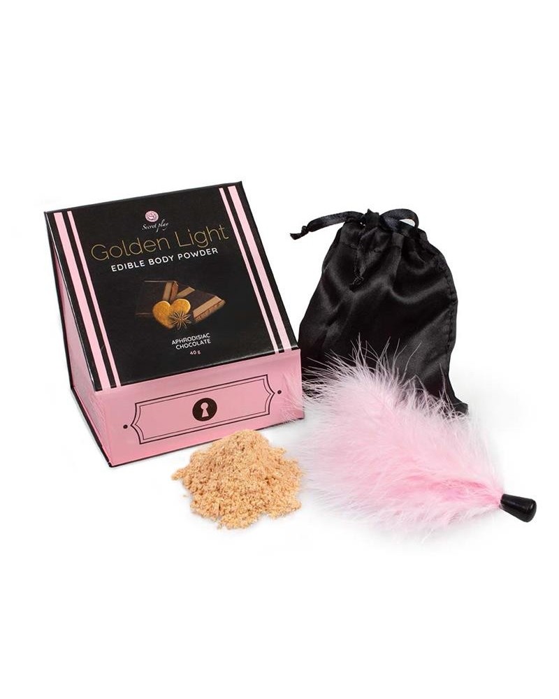 100 edible powder kit and feather tickler chocolate, cinnamon and g...