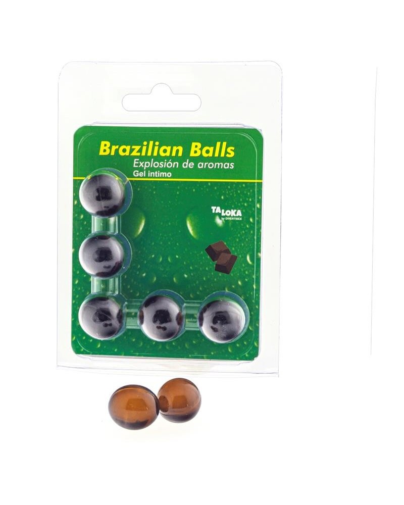 set 5 brazilian balls chocolate flavor
