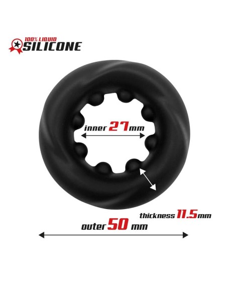 twisted liquid silicone cock ring 2.7 cm