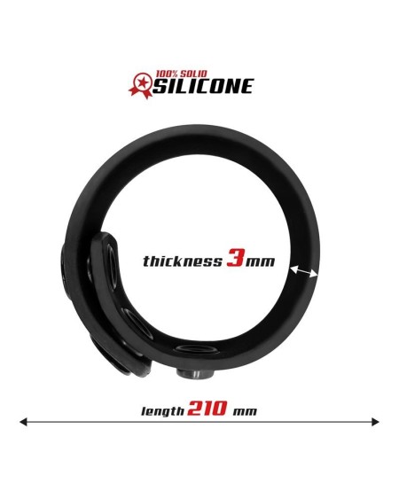 solid silicone adjustable strip cock ring 15-21 cm