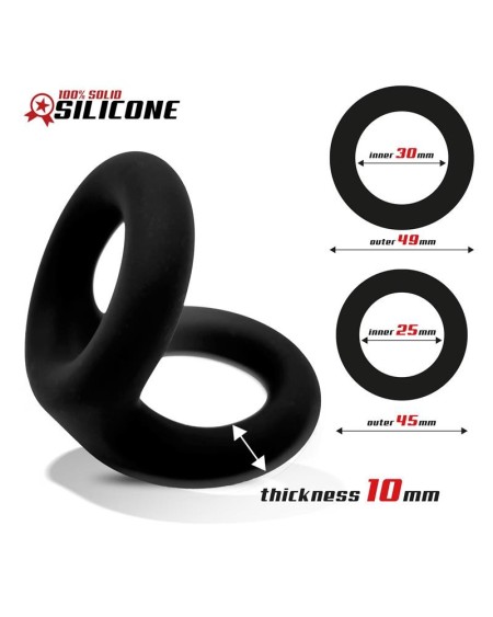 solid silicone double penis ring 2.5 3 cm