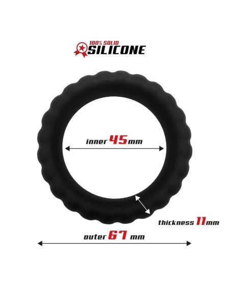 solid silicone cock ring 4.5 cm