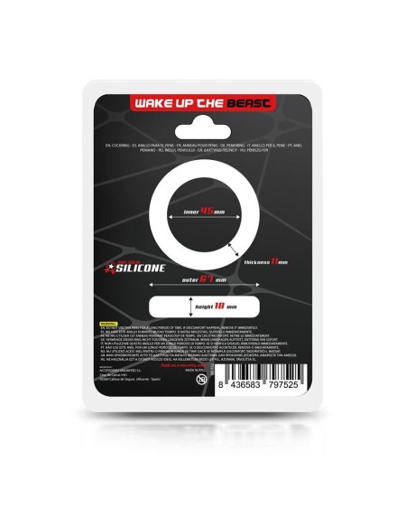 solid silicone cock ring 4.5 cm