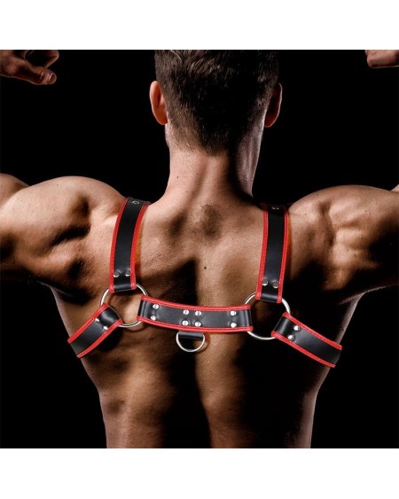 odiseo chest bondage harness for men vegan leather