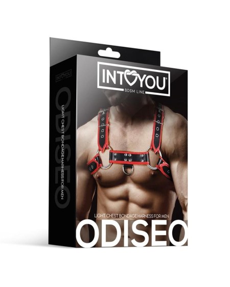 odiseo chest bondage harness for men vegan leather