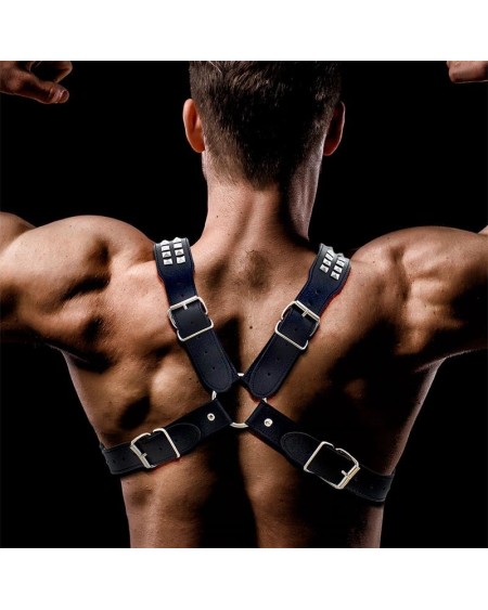 adonis chest bondage harness for men vegan leather