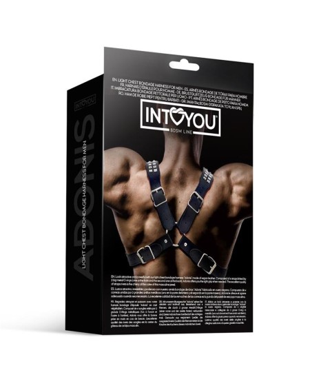 adonis chest bondage harness for men vegan leather