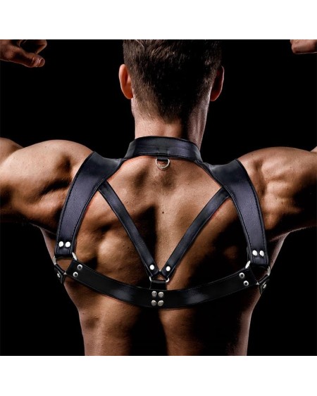 darius chest bondage harness for men vegan leather