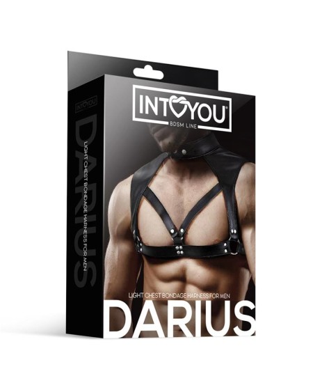 darius chest bondage harness for men vegan leather