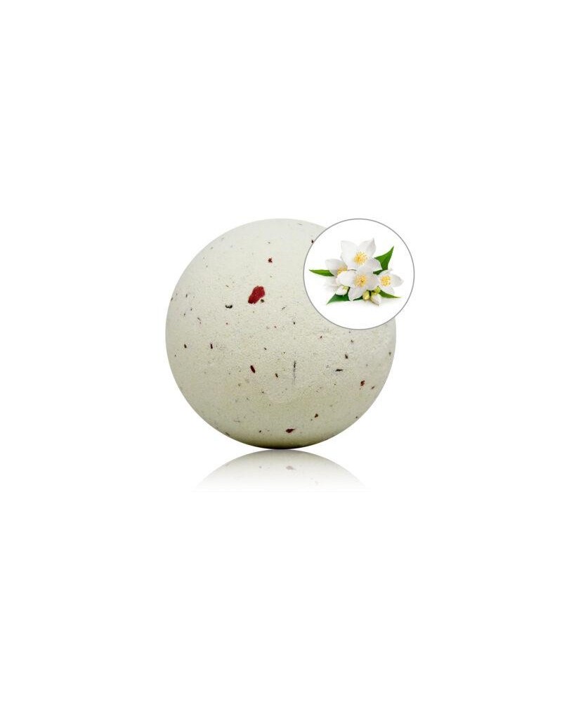 jasmine aroma bath bomb with rose petals 150 gr
