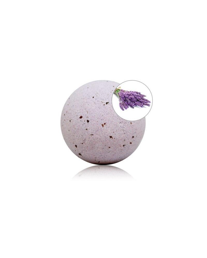 lavender aroma bath bomb with rose petals 140 gr