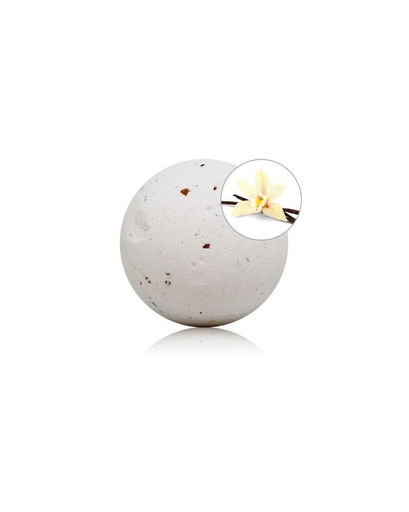 vanilla scented bath bomb with rose petals 150 gr