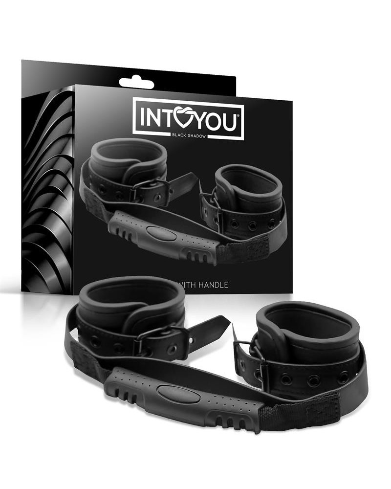 vegan leather cuffs with handle