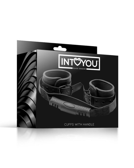 vegan leather cuffs with handle