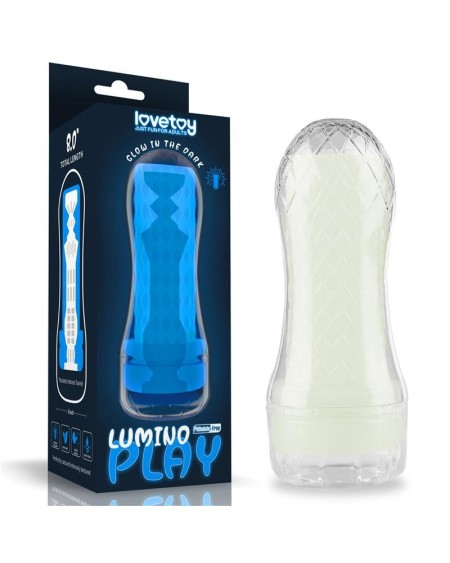 male masturbator lumino blue light