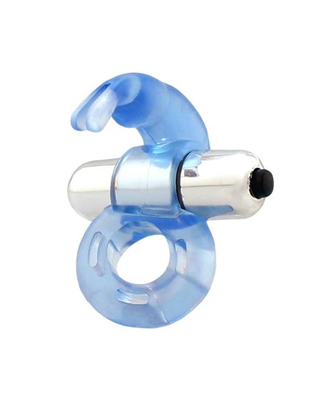 firey vibrant penis ring with rabbit blue