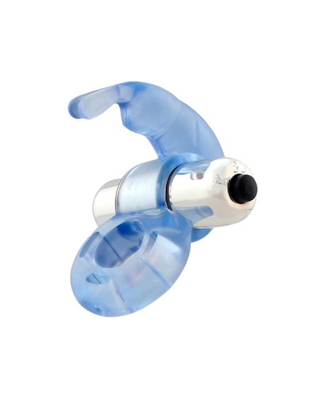 firey vibrant penis ring with rabbit blue